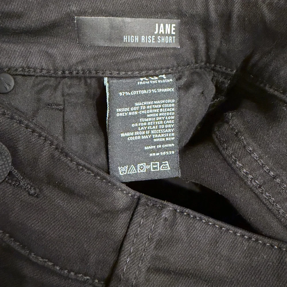 Kut from the Kloth Black Distressed Denim High Waist Shorts - Picture 4 of 4